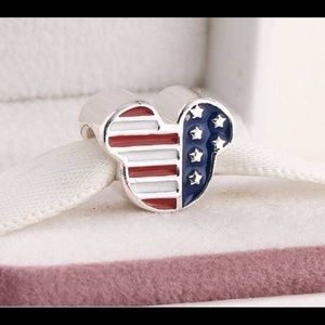 Pandora jewelry | Mickey American Flag charm